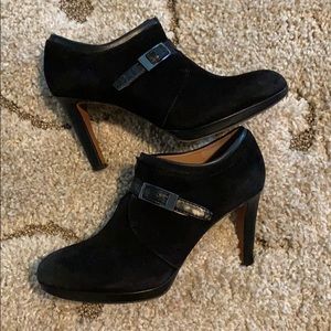 Franco Sarto Black suede heels